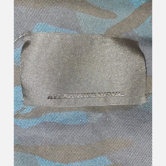 *Men's ALEXANDER WANG Over-Sized Military Style Blue/Blk Camo Print Jacket M * - Picture 9 of 13